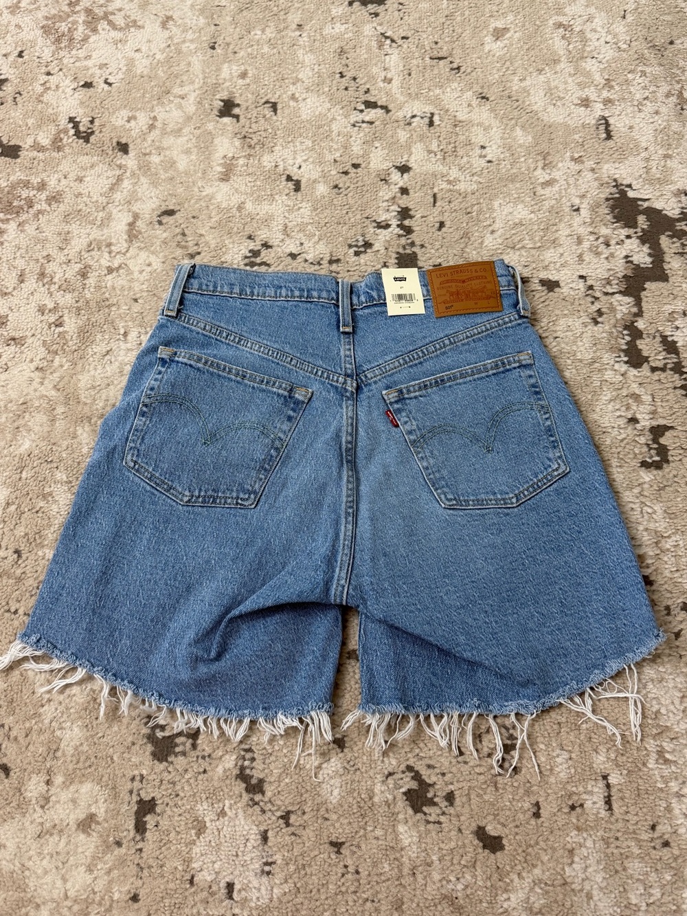 Levi’s 501 High Rise Blue Denim Shorts Size 27 NWT - Picture 2 of 2